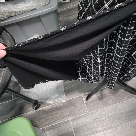 J. Jill | Women Black 3/4 Sleeve Crew Neck Wearever Checked Dress Small - Picture 4 of 6